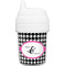 Houndstooth w/Pink Accent Baby Sippy Cup (Personalized)