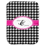 Houndstooth w/Pink Accent Baby Swaddling Blanket (Personalized)
