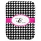 Houndstooth w/Pink Accent Baby Swaddling Blanket - Flat