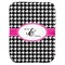 Houndstooth w/Pink Accent Baby Swaddling Blanket (Personalized)