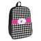 Houndstooth w/Pink Accent Backpack - angled view