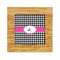 Houndstooth w/Pink Accent Bamboo Trivet with Ceramic Tile Insert (Personalized)