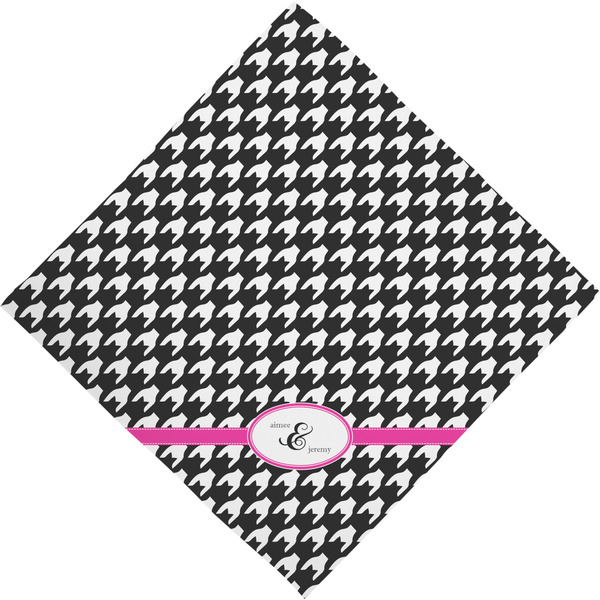 Houndstooth w/Pink Accent Bandana - Full View
