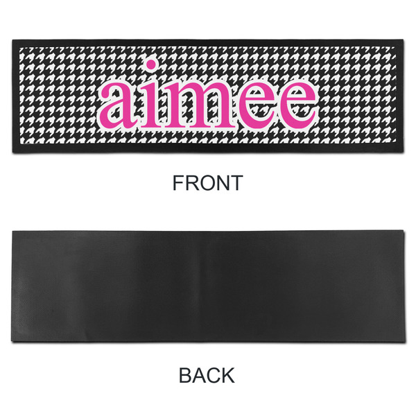 Houndstooth w/Pink Accent Bar Mat - Large - APPROVAL
