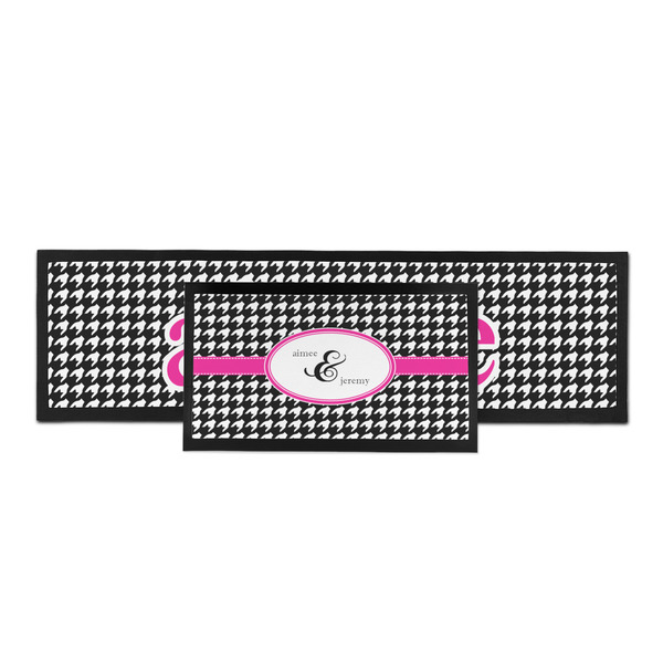 Houndstooth w/Pink Accent Bar Mat - Parent Main