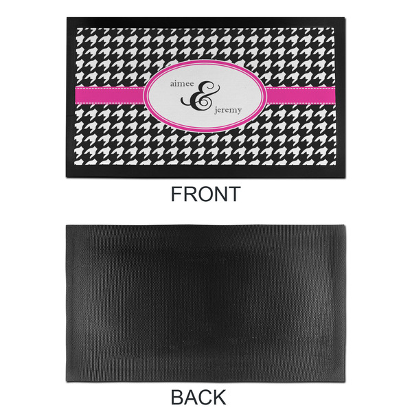 Houndstooth w/Pink Accent Bar Mat - Small - APPROVAL