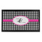 Houndstooth w/Pink Accent Bar Mat - Small - FRONT