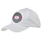 Houndstooth w/Pink Accent Baseball Cap - White (Personalized)