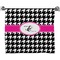 Houndstooth w/Pink Accent Personalized  Bath Towel