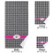 Houndstooth w/Pink Accent Bath Towel Sets - 3-piece - Approval