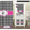 Houndstooth w/Pink Accent Bathroom Scene
