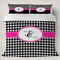 Houndstooth w/Pink Accent Bedding Set- King Lifestyle - Duvet