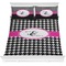 Houndstooth w/Pink Accent Comforters (Personalized)