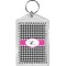 Houndstooth w/Pink Accent Bling Keychain (Personalized)