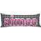Houndstooth w/Pink Accent Body Pillow Case (Personalized)