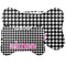 Houndstooth w/Pink Accent Bone Shaped Mat Comparison
