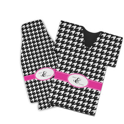 Houndstooth w/Pink Accent Bottle Cooler (Personalized)