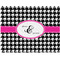 Houndstooth w/Pink Accent Burlap Placemat
