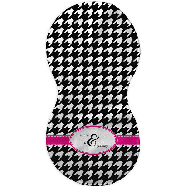 Houndstooth w/Pink Accent Burp Peanut Shaped Flat