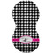 Houndstooth w/Pink Accent Burp Peanut Shaped Flat