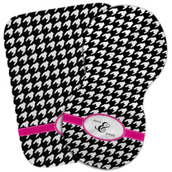 Houndstooth w/Pink Accent Burp Cloth (Personalized)