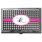 Houndstooth w/Pink Accent Business Card Case