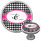 Houndstooth w/Pink Accent Cabinet Knob - Nickel - Multi Angle