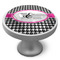 Houndstooth w/Pink Accent Cabinet Knob (Personalized)
