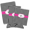 Houndstooth w/Pink Accent Can Coolers - PARENT/MAIN