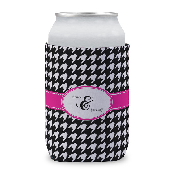 Houndstooth w/Pink Accent Can Sleeve