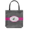 Houndstooth w/Pink Accent Shoulder Tote