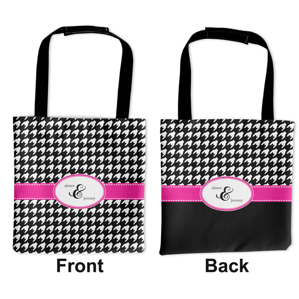 Houndstooth w/Pink Accent Car Bag - Apvl