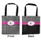Houndstooth w/Pink Accent Car Bag - Apvl