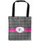 Houndstooth w/Pink Accent Auto Back Seat Organizer Bag (Personalized)