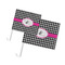 Houndstooth w/Pink Accent Car Flags - PARENT MAIN (both sizes)
