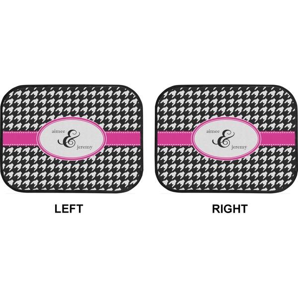 Houndstooth w/Pink Accent Car Floor Mats (Back Seat) (Approval)