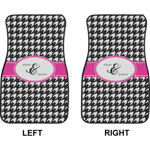 Houndstooth w/Pink Accent Car Mat Front - Approval