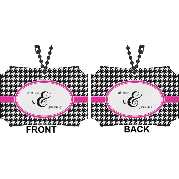 Houndstooth w/Pink Accent Car Ornament - Berlin (Approval)