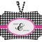 Houndstooth w/Pink Accent Car Ornament - Berlin (Front)