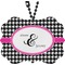 Houndstooth w/Pink Accent Car Ornament (Front)