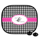 Houndstooth w/Pink Accent Car Side Window Sun Shade (Personalized)