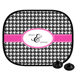 Houndstooth w/Pink Accent Car Side Window Sun Shade (Personalized)