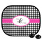 Houndstooth w/Pink Accent Car Sun Shade- Black