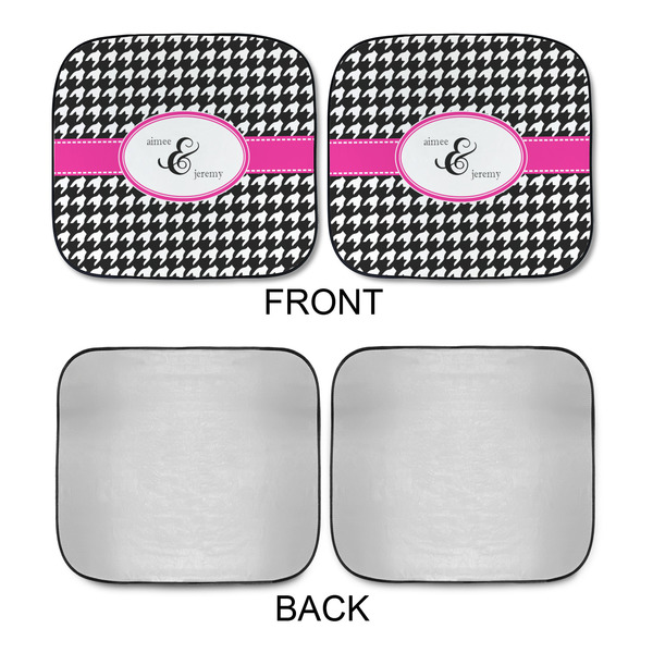 Houndstooth w/Pink Accent Car Sun Shades - APPROVAL