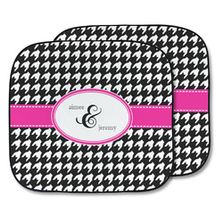 Houndstooth w/Pink Accent Car Sun Shade - Two Piece (Personalized)