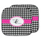 Houndstooth w/Pink Accent Car Sun Shade - Two Piece (Personalized)