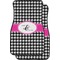 Houndstooth w/Pink Accent Car Floor Mats (Personalized)