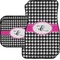 Houndstooth w/Pink Accent Custom Car Floor Mats (Back Seat)