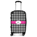 Houndstooth w/Pink Accent Suitcase - 20" Carry On (Personalized)