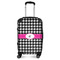 Houndstooth w/Pink Accent Carry-On Travel Bag - With Handle